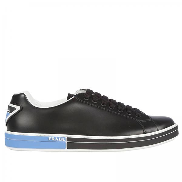 mens black patent prada trainers