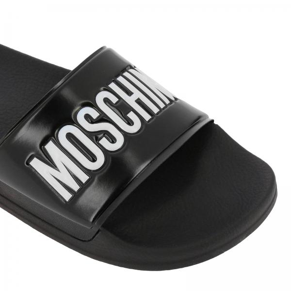 Moschino Couture Outlet Shoes women Flat Sandals Moschino Couture Women Black Flat Sandals
