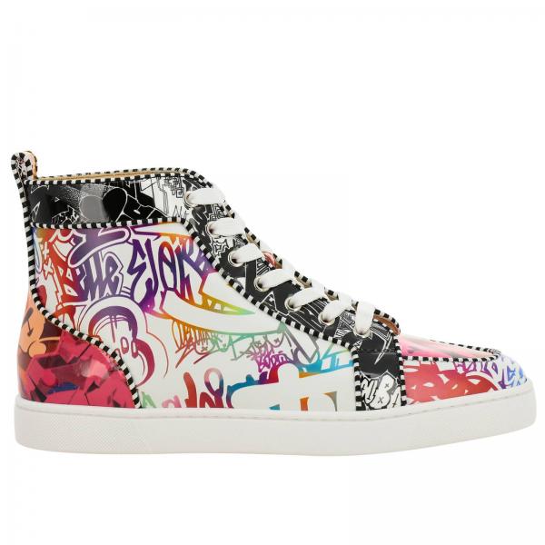neon louboutin sneakers