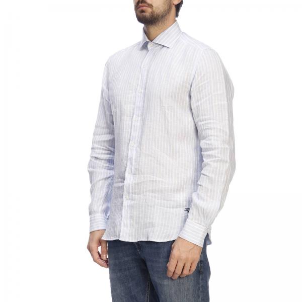 In Collo Fay Con Bacchettato Camicia Francese Lino PTiwOklXZu