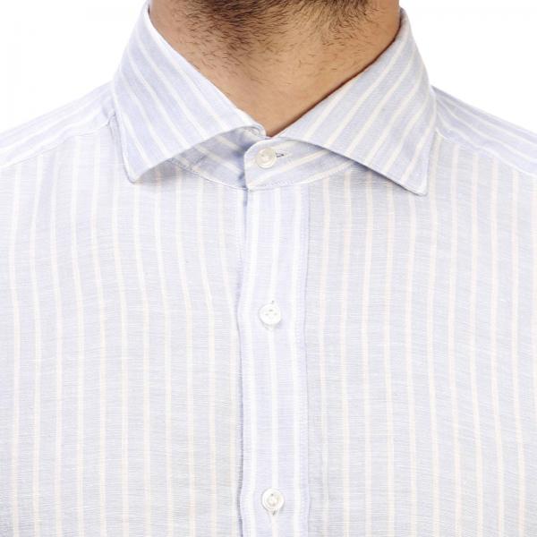 In Collo Fay Con Bacchettato Camicia Francese Lino PTiwOklXZu