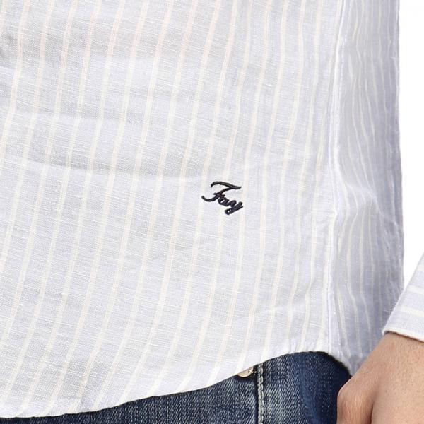 In Collo Fay Con Bacchettato Camicia Francese Lino PTiwOklXZu