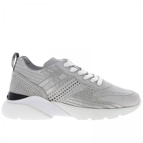 Hogan Outlet: sneakers for woman - Grey | Hogan sneakers HXW3850BM40 ...
