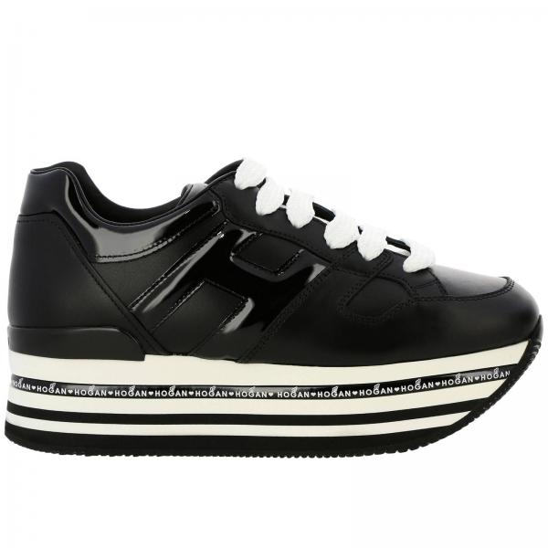 Hogan Outlet: sneakers for woman - Black | Hogan sneakers HXW4130T548 ...