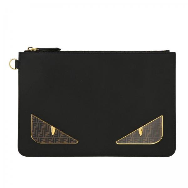 FENDI: briefcase for man - Black | Fendi briefcase 7N0078 A6FM online ...