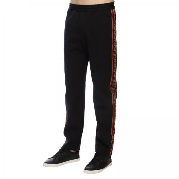 FENDI: pants for man - Black | Fendi pants FB0496 A6TH online on GIGLIO.COM