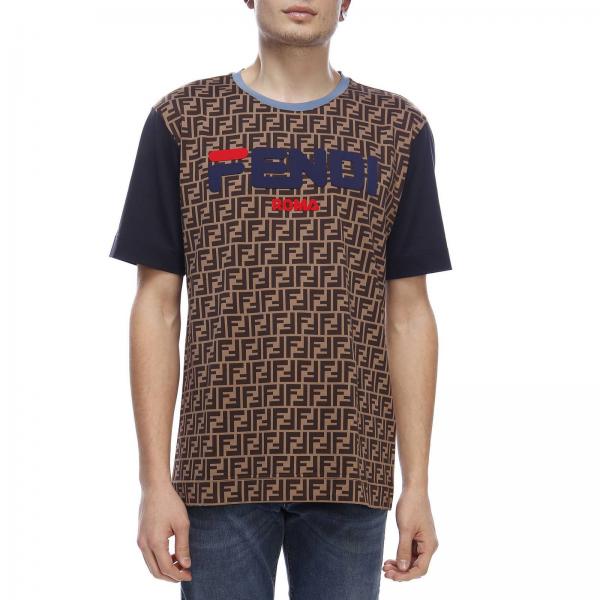 FENDI: T-shirt men - Brown | T-Shirt Fendi FY0936 A65H GIGLIO.COM
