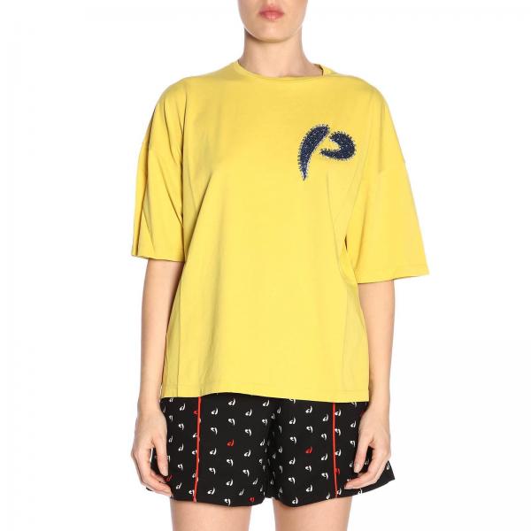 Pinko Outlet: t-shirt for woman - Lime | Pinko t-shirt 1G143C-Y5A6 ...