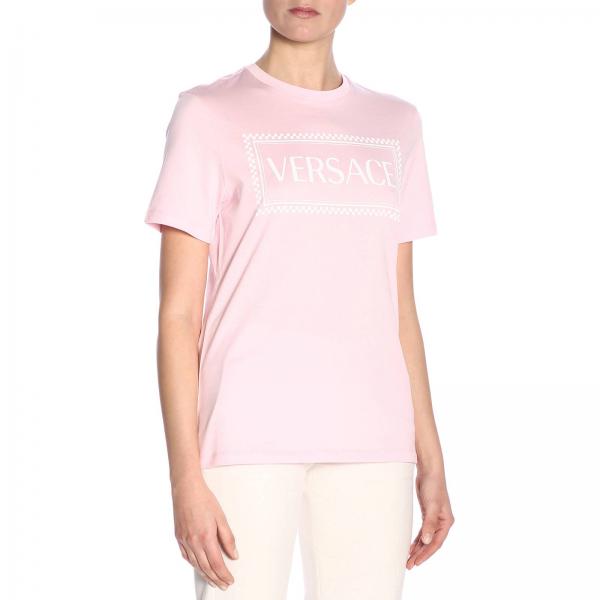 Versace Outlet Tshirt women TShirt Versace Women Pink TShirt Versace A83056 A228806