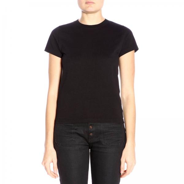 T-shirt a girocollo slim in jersey di cotone stretch con maxi stampa genere posteriore