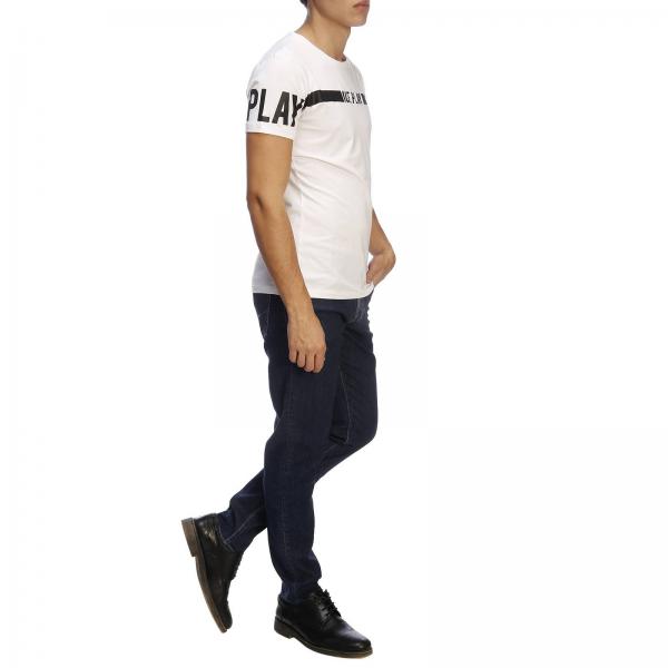 T Con Basic A Stretch Maxi Maniche Ice Play Stampa shirt Corte 8XPkn0Ow