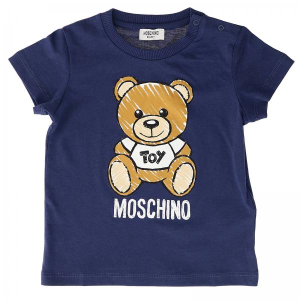 Moschino Baby Outlet: t-shirt for baby - Blue | Moschino Baby t-shirt ...