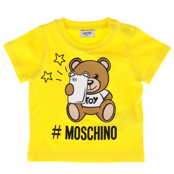 Moschino Baby Outlet: t-shirt for baby - Yellow | Moschino Baby t-shirt ...