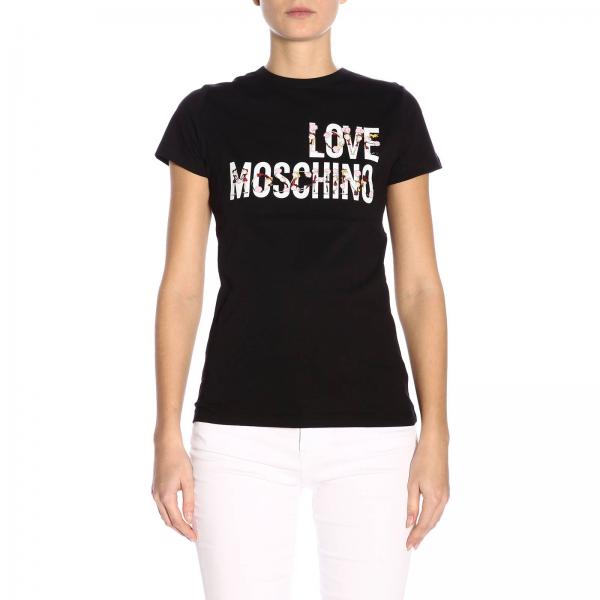 Love Moschino Outlet: t-shirt for woman - Black | Love Moschino t-shirt ...