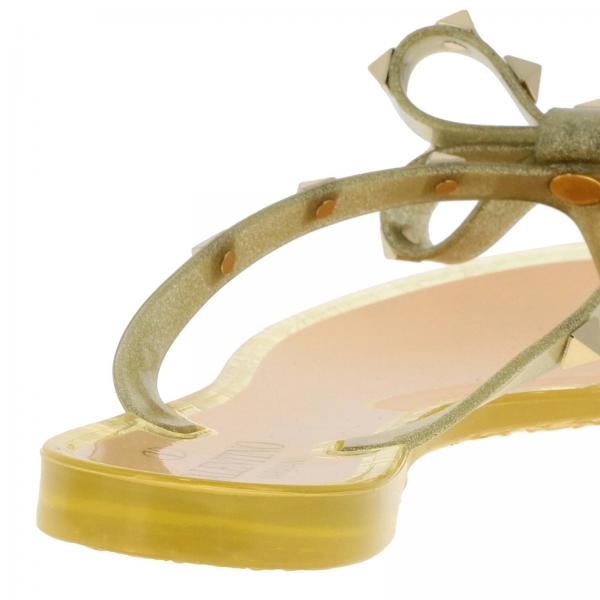 valentino gold flat sandals
