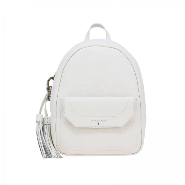 Patrizia Pepe Outlet: backpack for woman - White | Patrizia Pepe ...