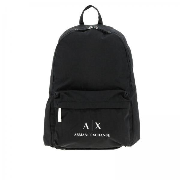Armani Exchange Outlet: backpack for man - Black | Armani Exchange ...