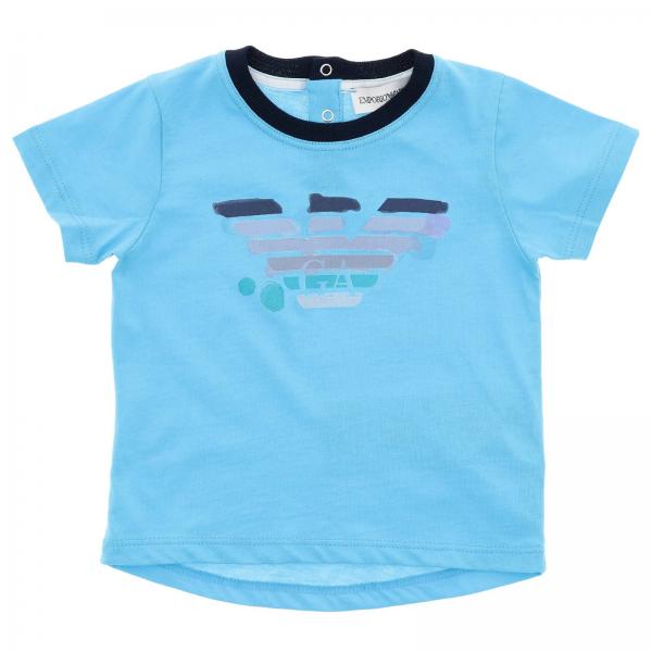 Emporio Armani Outlet: T-shirt kids - Turquoise | T-Shirt Emporio ...