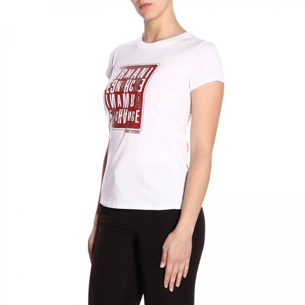 T shirt Con Logo A Maniche Corte Stampa Maxi Armani Exchange X0wON8nPk