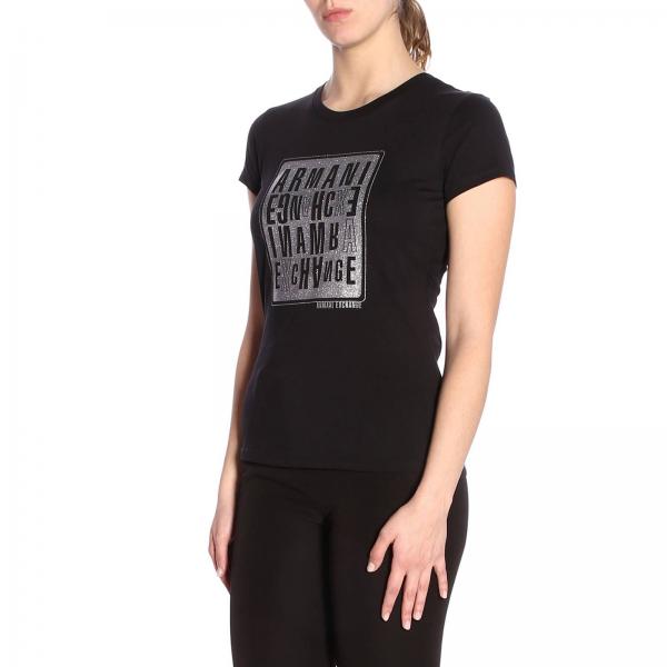T shirt Con Logo A Maniche Corte Stampa Maxi Armani Exchange X0wON8nPk