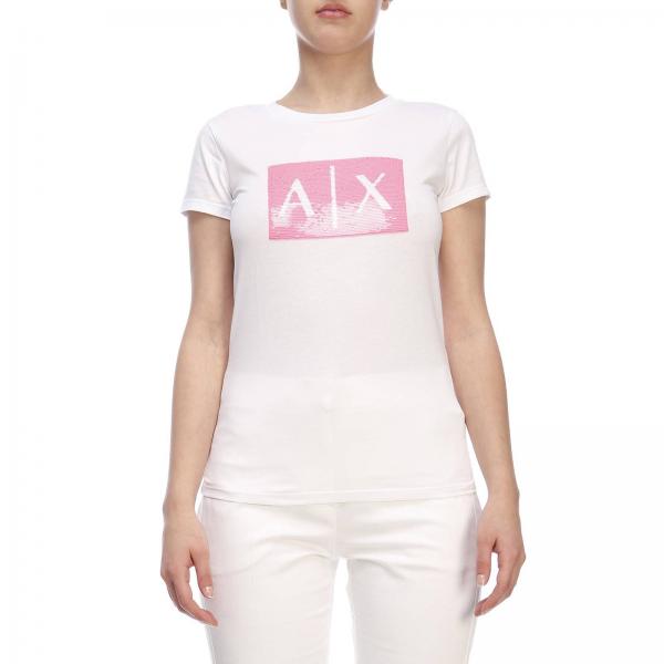 Armani Exchange Outlet: t-shirt for woman - Fuchsia | Armani Exchange t ...