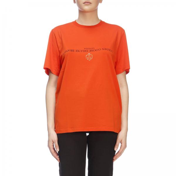 Golden Goose Outlet: t-shirt for man - Orange | Golden Goose t-shirt ...