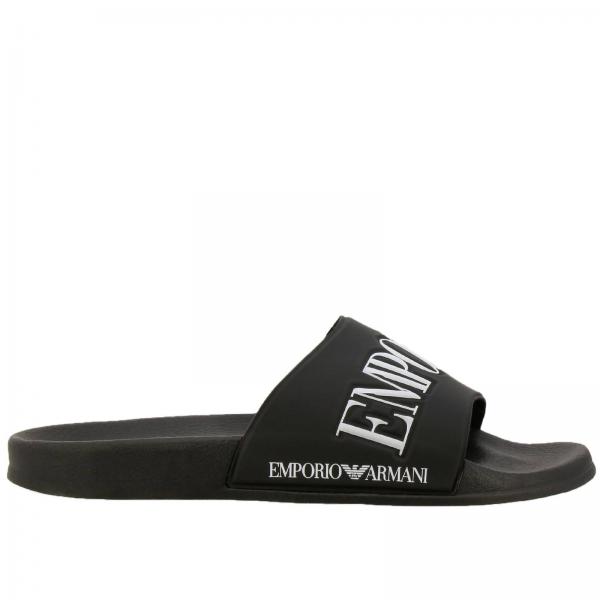 Emporio Armani Outlet: Shoes men - Black | Sandals Emporio Armani ...