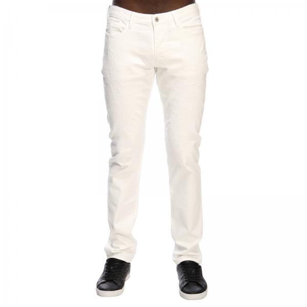 Emporio Armani Outlet: jeans for man - White | Emporio Armani jeans ...