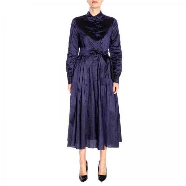 Max Mara Outlet: Dress women | Dress Max Mara Women Blue | Dress Max ...