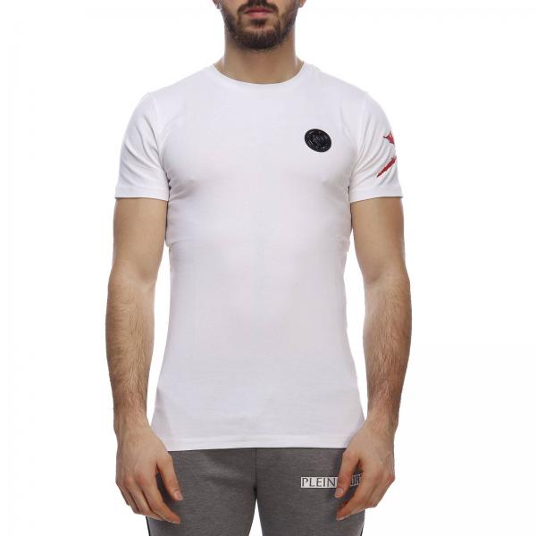 Plein Sport Outlet: t-shirt for man - White | Plein Sport t-shirt ...