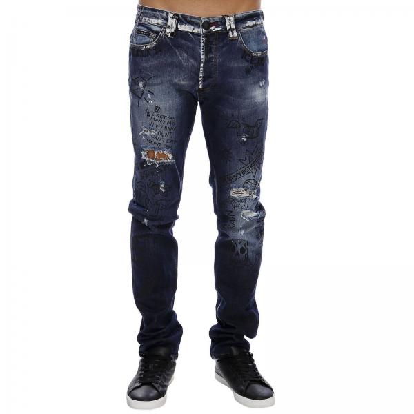 Philipp Plein Outlet: Jeans men | Jeans Philipp Plein Men Denim | Jeans ...