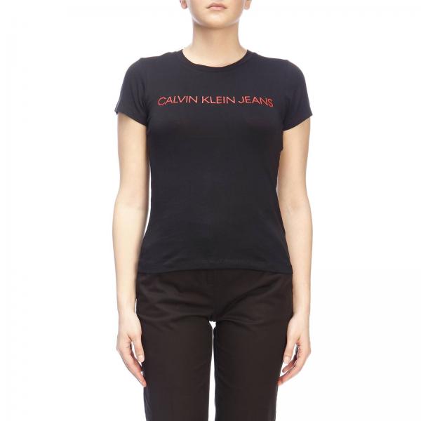 Calvin Klein Jeans Outlet: T-shirt women - Black | T-Shirt Calvin Klein ...