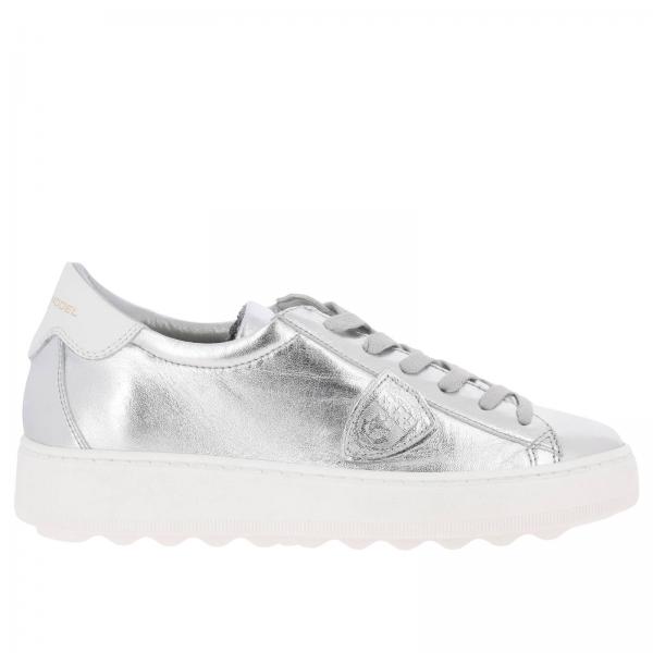 PHILIPPE MODEL: sneakers for woman - Silver | Philippe Model sneakers ...