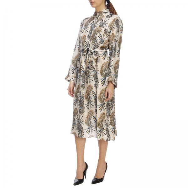 Fantasia Con Etro Cintura Maniche Longuette Lunghe By Abito A E Pk80wOXn