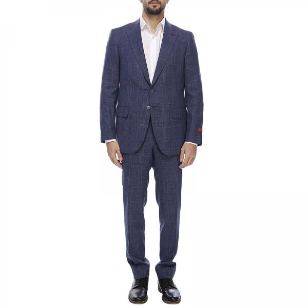 Isaia Outlet: Suit man - Blue | Isaia Suit 724AFI 8608X online at ...