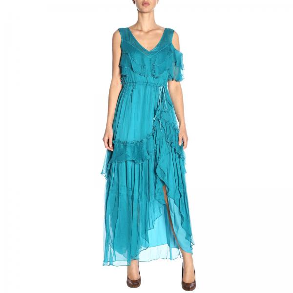 Twinset Outlet: dress for woman - Turquoise | Twinset dress 191TT2423 ...