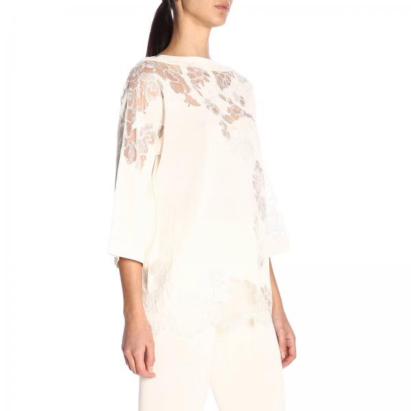 Barca A E Con Pizzo Scollo Maniche 4 Inserti In 3 Maglia KJcT13lF