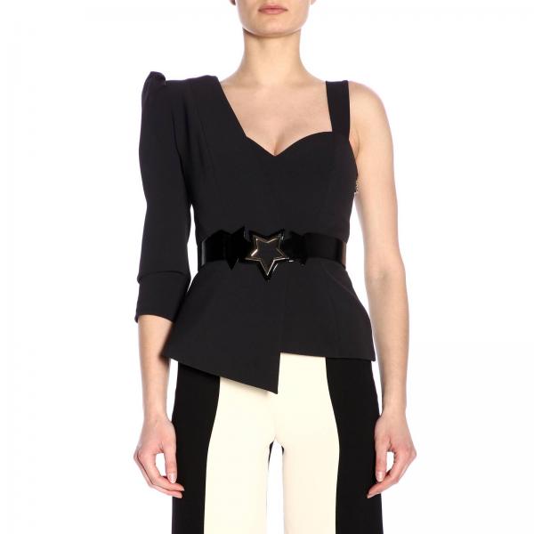 Elisabetta Franchi Outlet: top for woman - Black | Elisabetta Franchi ...