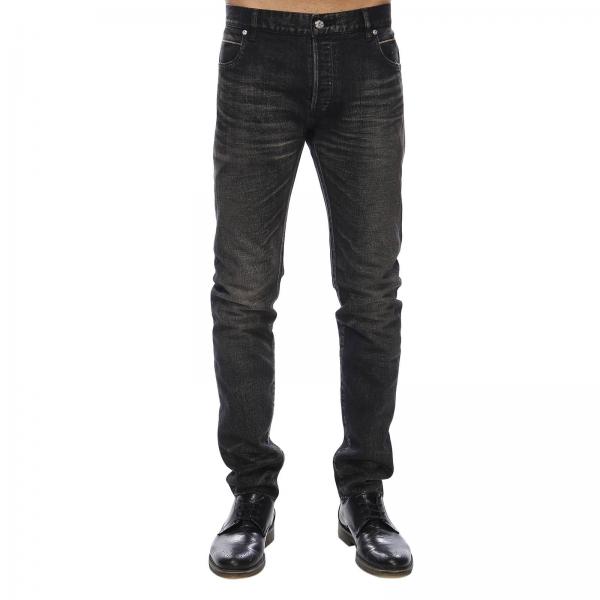 BALMAIN: Jeans men - Black | Jeans Balmain RH15230D008 GIGLIO.COM