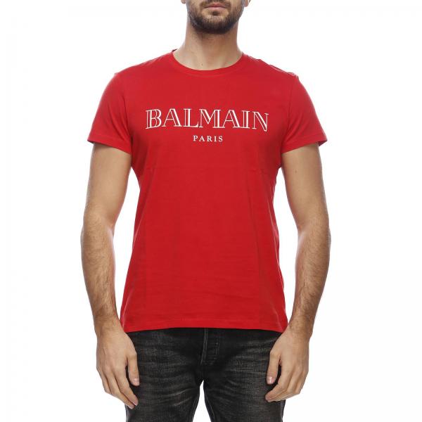 BALMAIN: T-shirt men | T-Shirt Balmain Men Red | T-Shirt Balmain ...