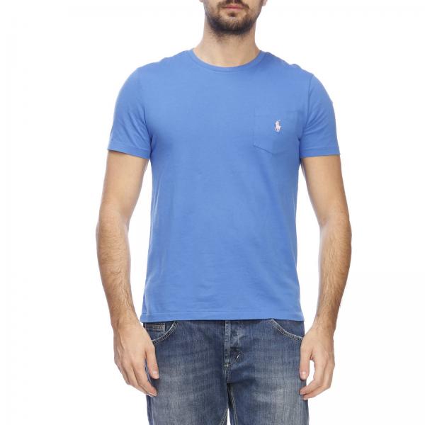 Polo Ralph Lauren Outlet: t-shirt for man - Gnawed Blue | Polo Ralph ...