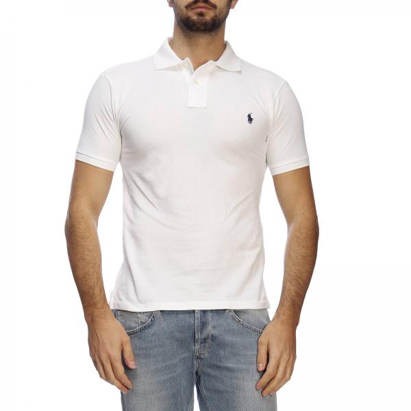 Polo a maniche corte slim fit in cotone a nido d'ape con logo Polo Ralph Lauren ricamato
