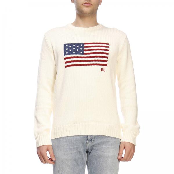 Polo Ralph Lauren Outlet: sweater for man - White | Polo Ralph Lauren  sweater 710718281 online on 