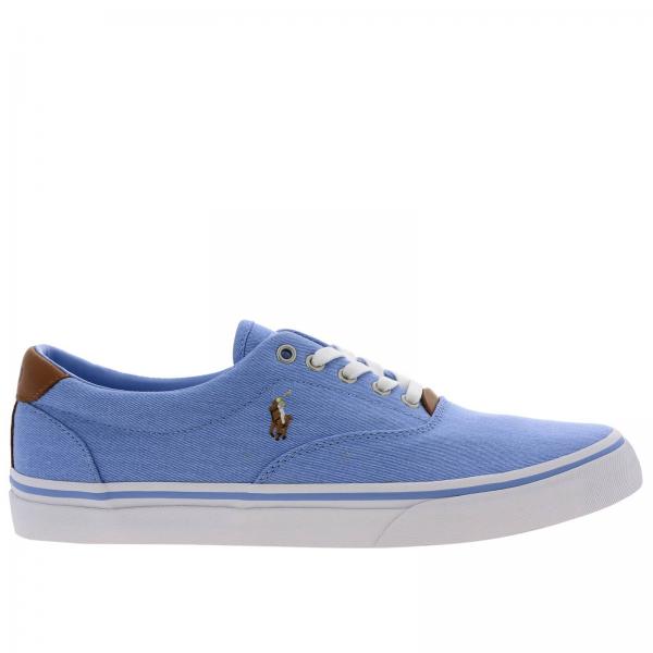 Polo Ralph Lauren Outlet: sneakers for man - Sky Blue | Polo Ralph ...