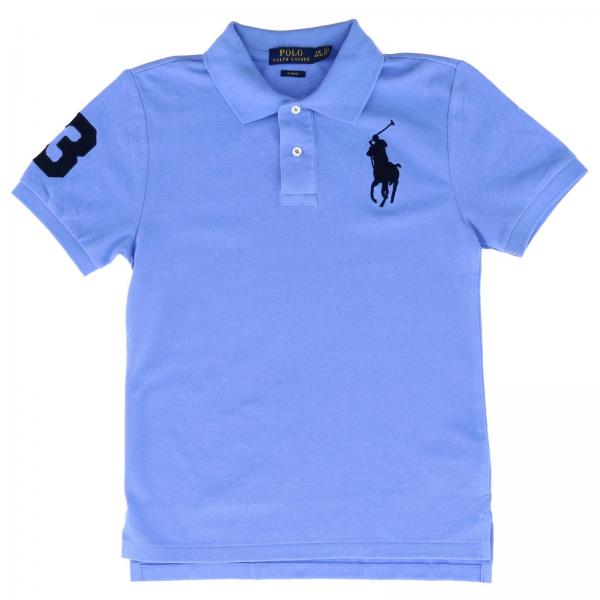 Polo Ralph Lauren Boy Outlet: t-shirt for boys - Gnawed Blue | Polo ...