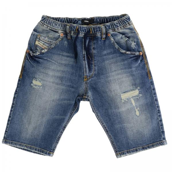 Jeans Krolley jogging in denim stretch used con coulisse e rotture