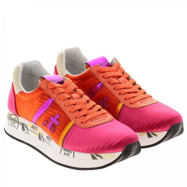 Buty sportowe damskie Premiata Conny 3615 pomarańczowe