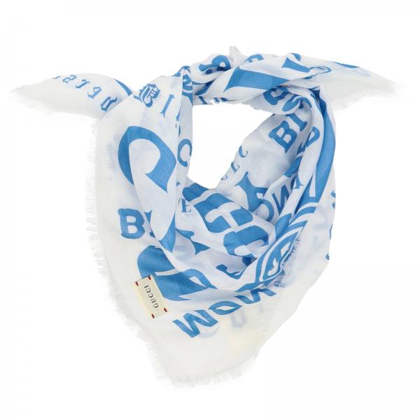 GUCCI neck scarf for kids Gnawed Blue Gucci neck scarf 556648