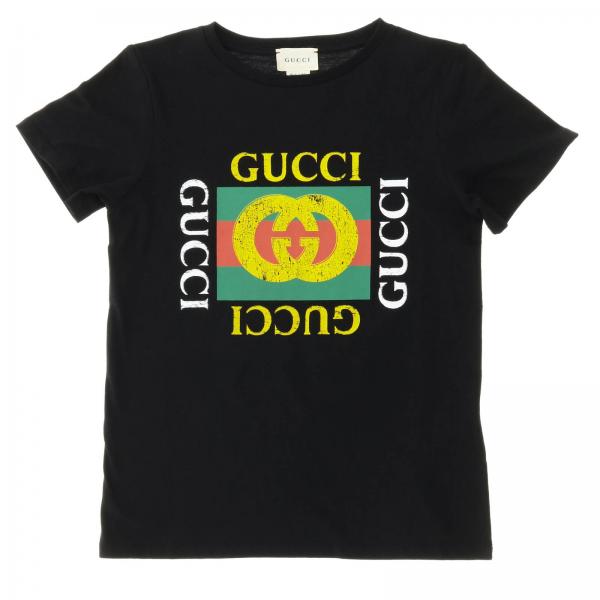 GUCCI：Tシャツ 男の子 - ブラック | GIGLIO.COMオンラインのGucci Tシャツ 475740 X3G17