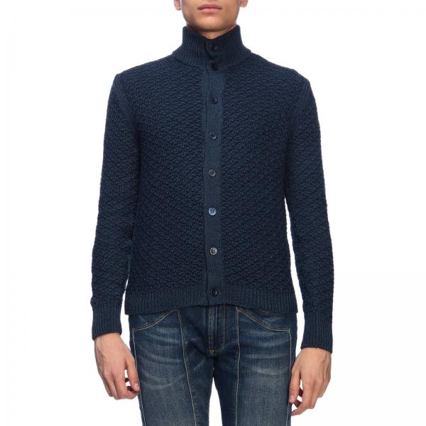 Cruciani Outlet: Sweater men - Blue | Sweater Cruciani CU19.081 GIGLIO.COM